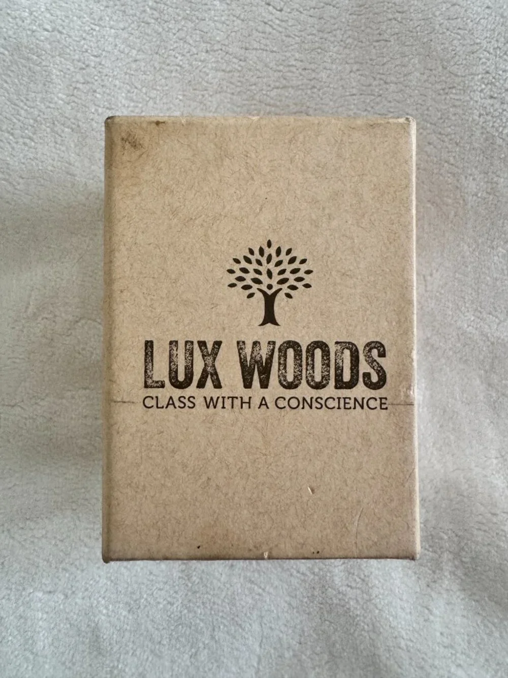 Lux Woods Wooden Watch Blue Dial Natural Wood Bracelet Mens NIB Not Working READ